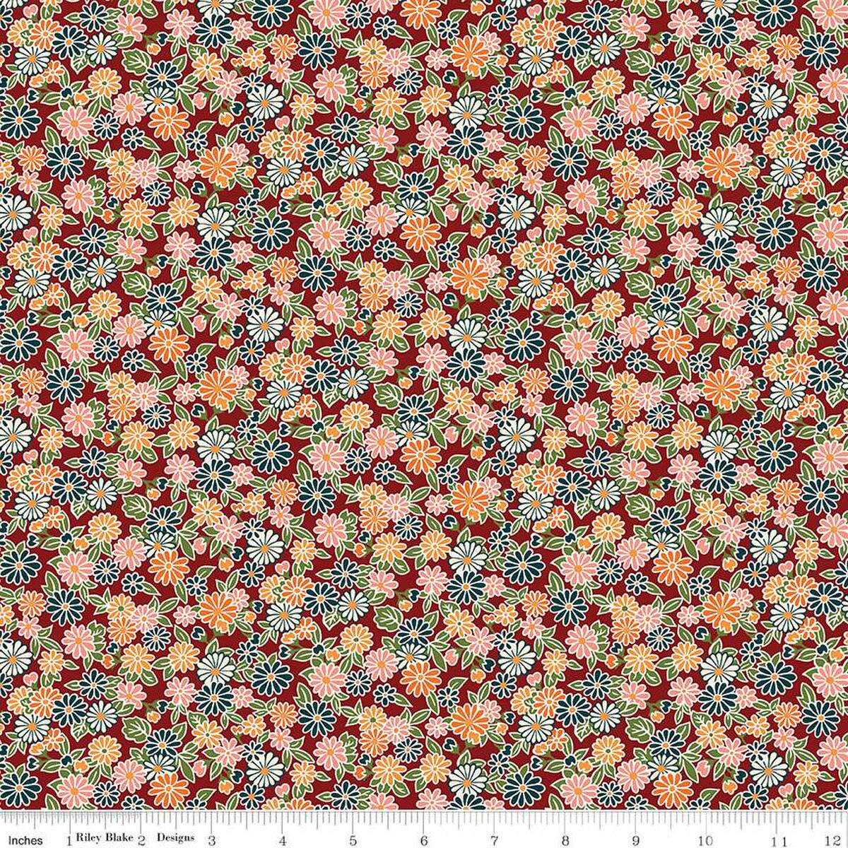 Charming Chrysanthemums B for Arthur's Garden 2 by Liberty Fabrics for Riley Blake Designs