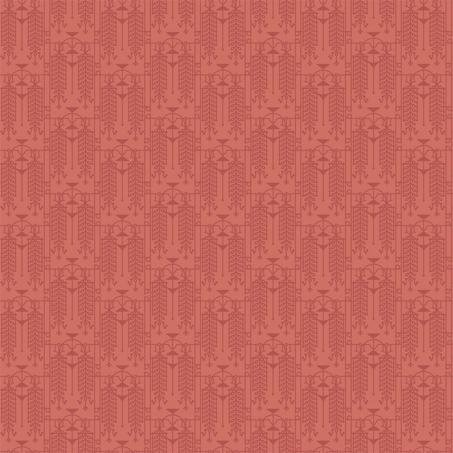 House is Beautiful, Design A, Pottery Red fabric swatch