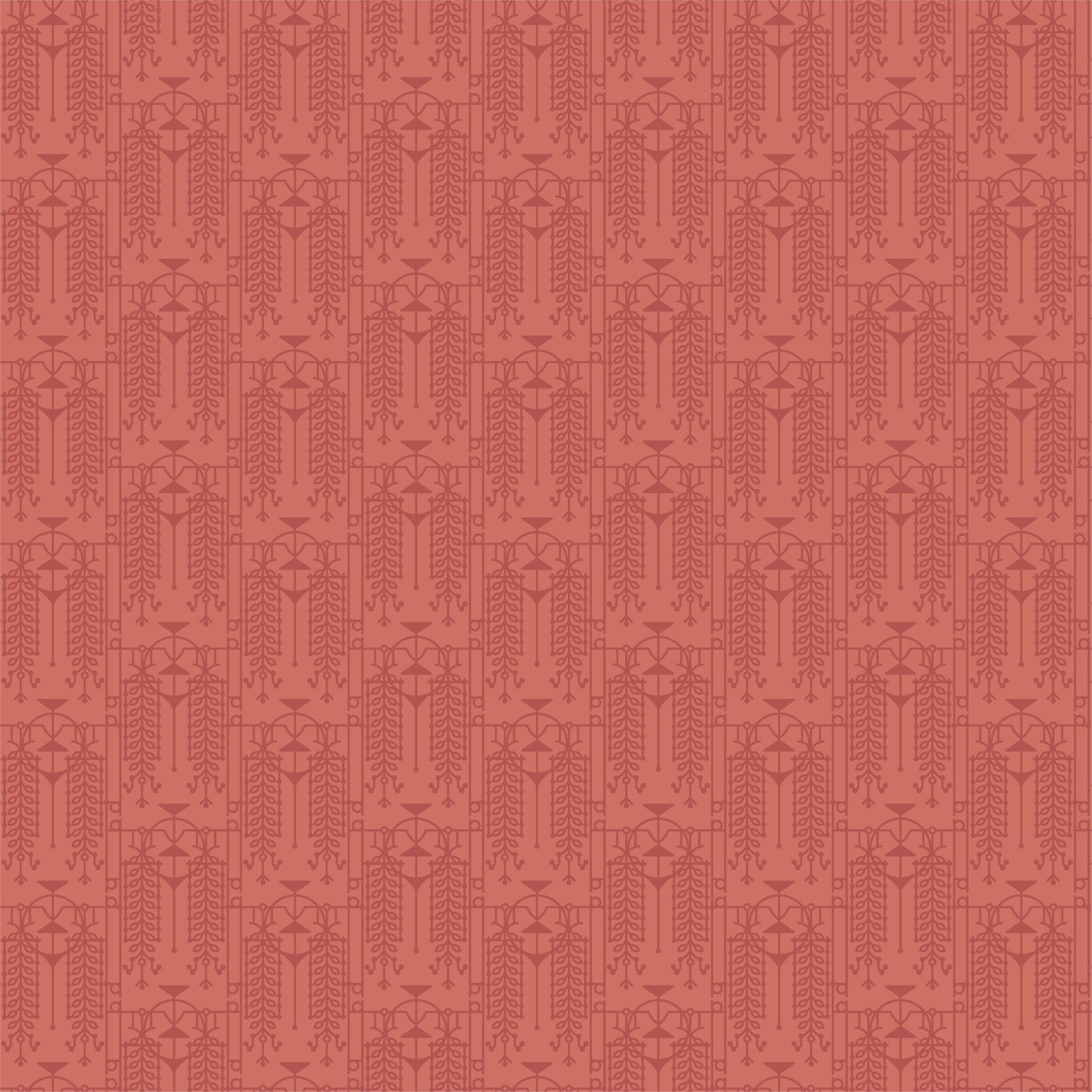 House is Beautiful, Design A, Pottery Red fabric swatch