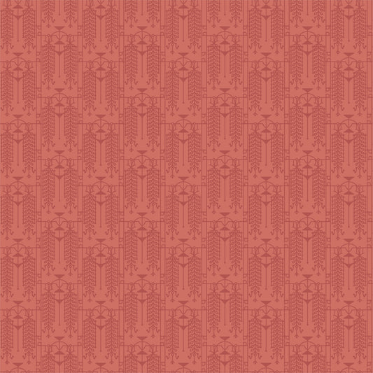 House is Beautiful, Design A, Pottery Red fabric swatch