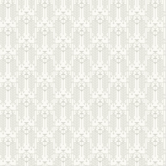 House is Beautiful, Design A, Oyster Shell White fabric swatch