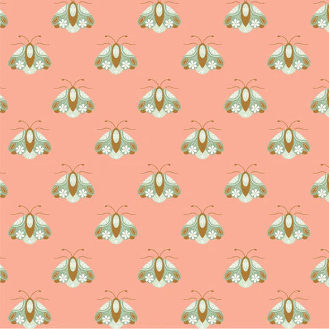 Little Moth Coral by Dots and Glory from Cloud 9 Fabrics