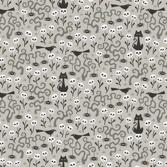 Skulls Garden by Cloud 9 Fabrics