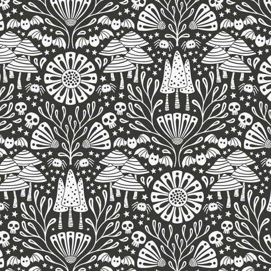 Gothic Forest in Black by Cloud 9 Fabrics