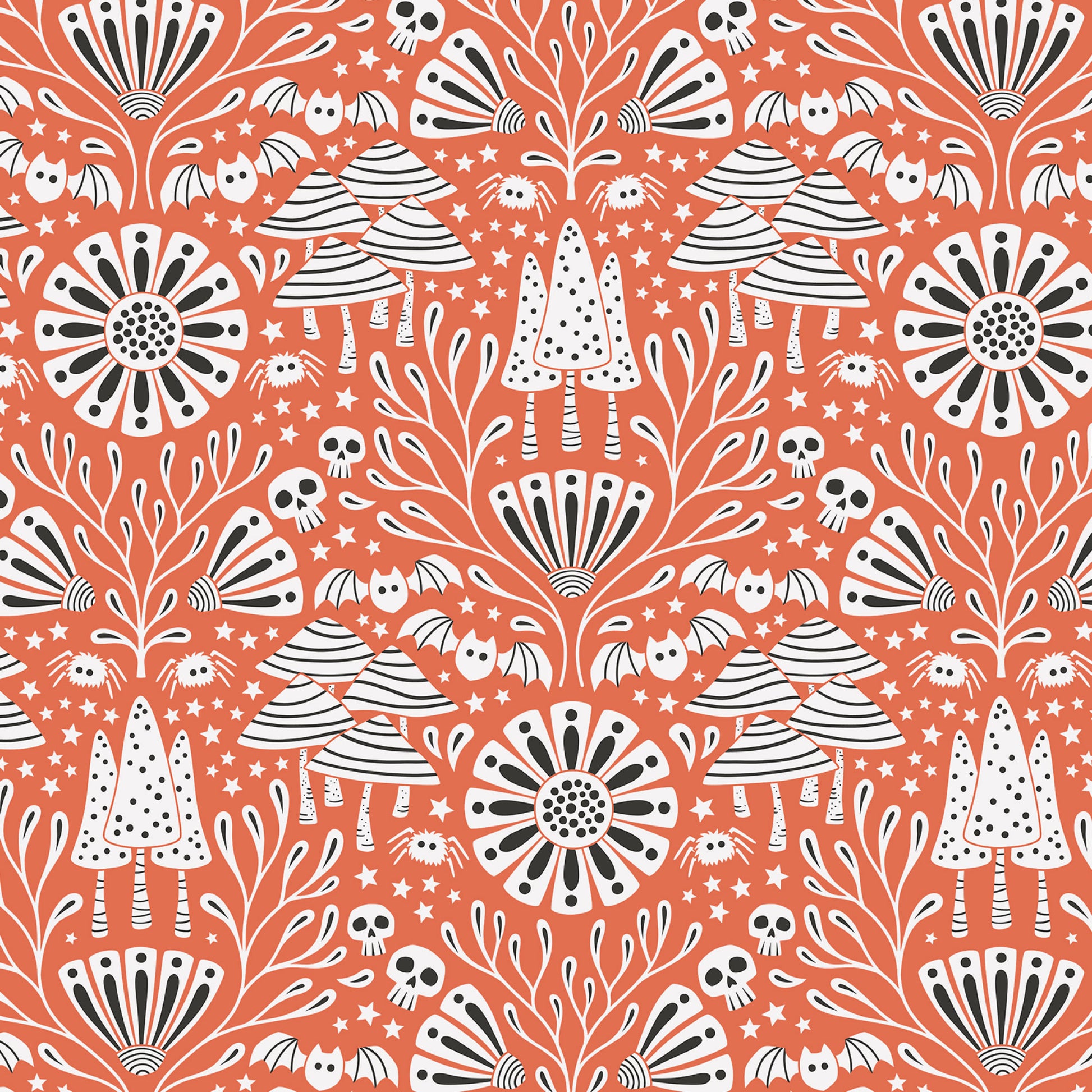 Gothic Forest in Orange from Cloud 9 fabrics