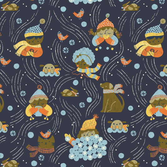 Snow Play Night by Cloud 9 Fabrics