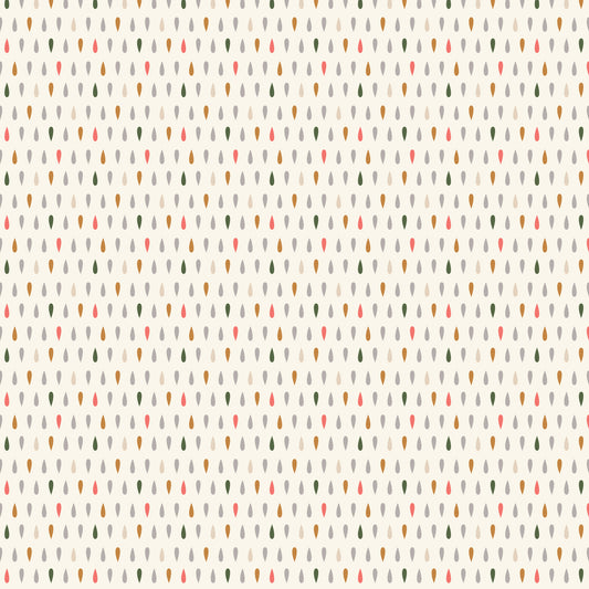 Raindrops in Natural from Cloud 9 Fabrics