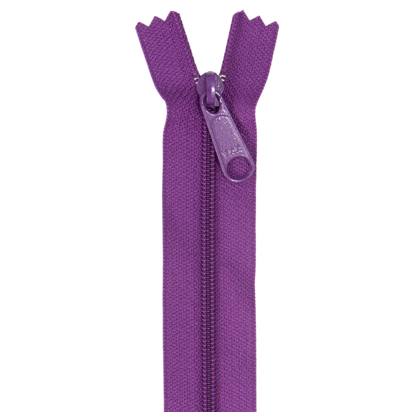 Purple Zipper on a white background