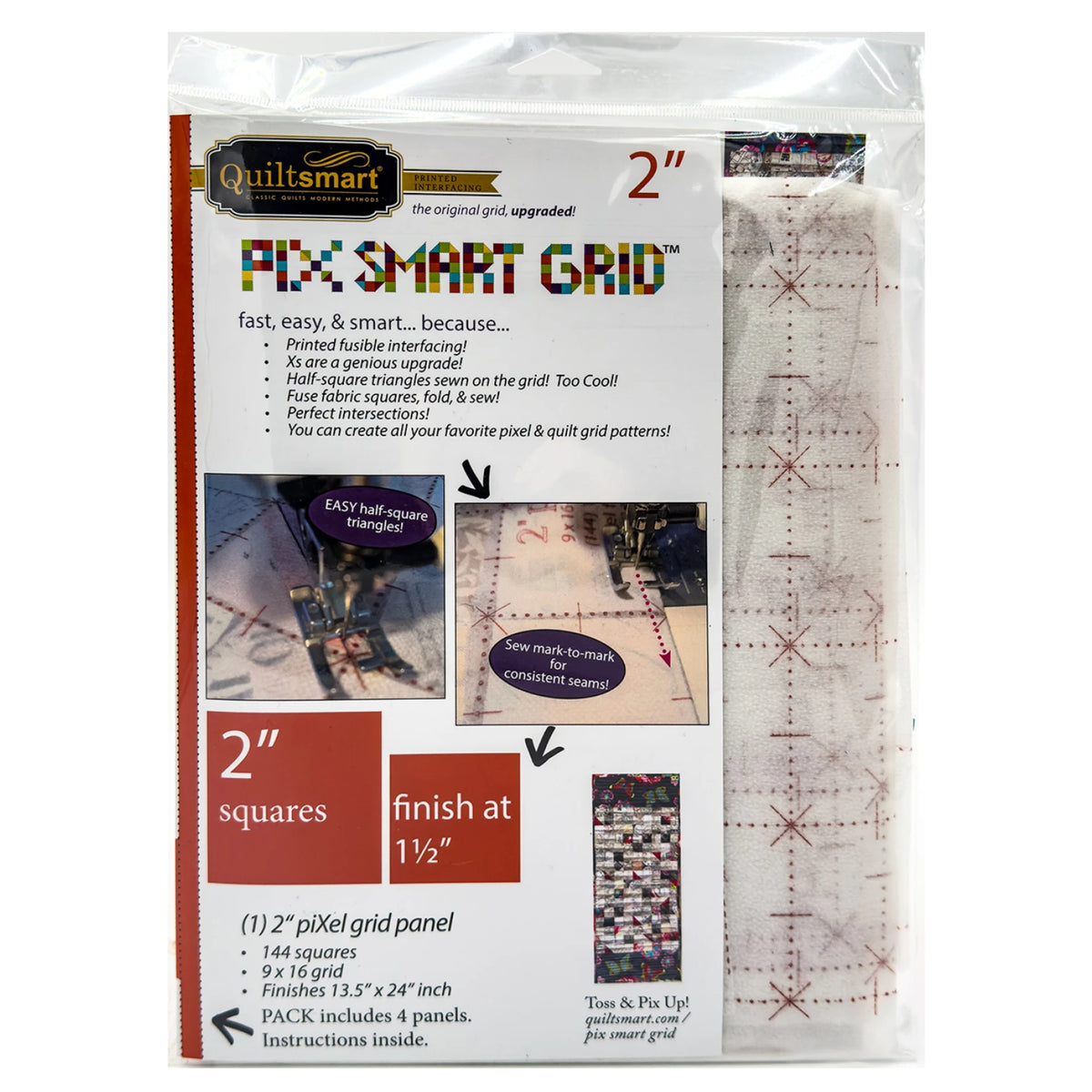 Pix Smart Grid, 2 inch fusible interfacing in package