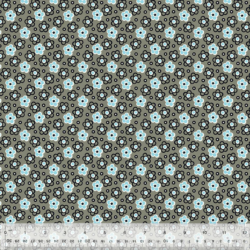 Grey Shadow Posy by Windham Fabrics