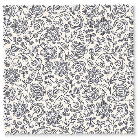 Embroidered Garden in Natural by Felicity Fabrics