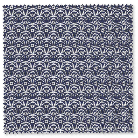 Stitched Scallops in Navy by Felicity Fabrics
