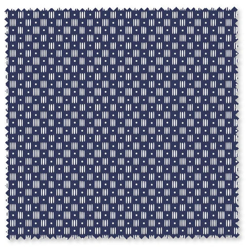Dots and Dashes in Navy from Felicity Fabrics