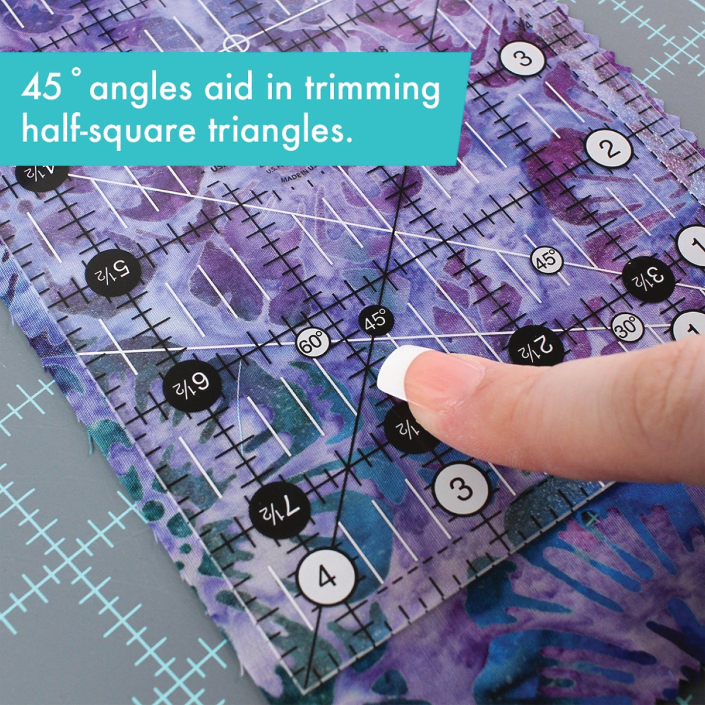 Creative Grid Half Square Triangle Trimming Feature