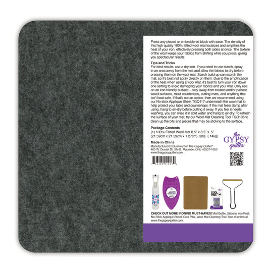 Back of Felted Wool Pressing Mat