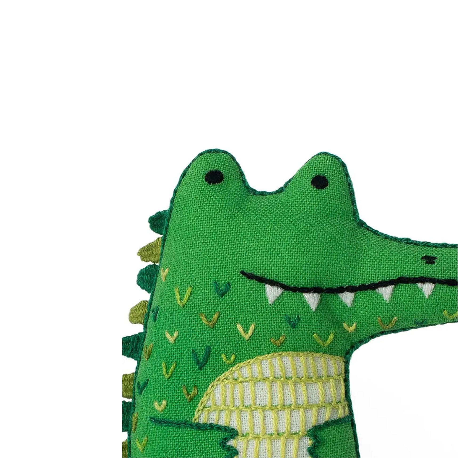 Alligator DIY Embroidered Doll Kit from Kiriki
