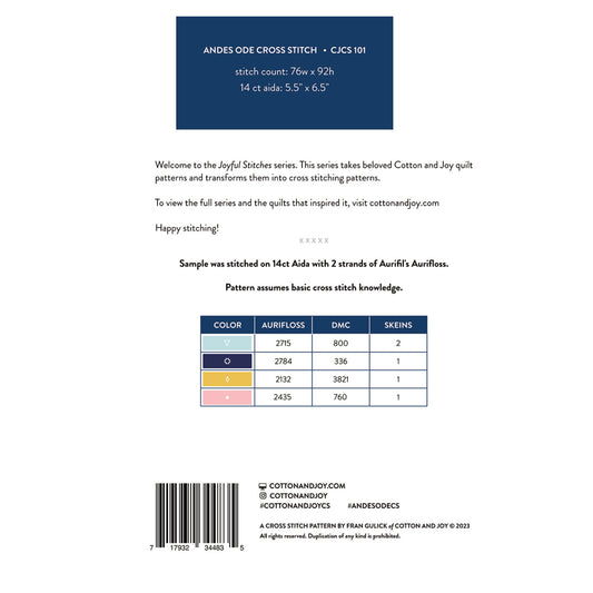 Andes Ode Cross Stitch Pattern
