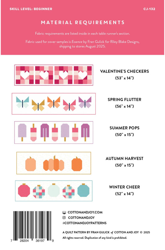 Back of Joyful Holiday Pattern