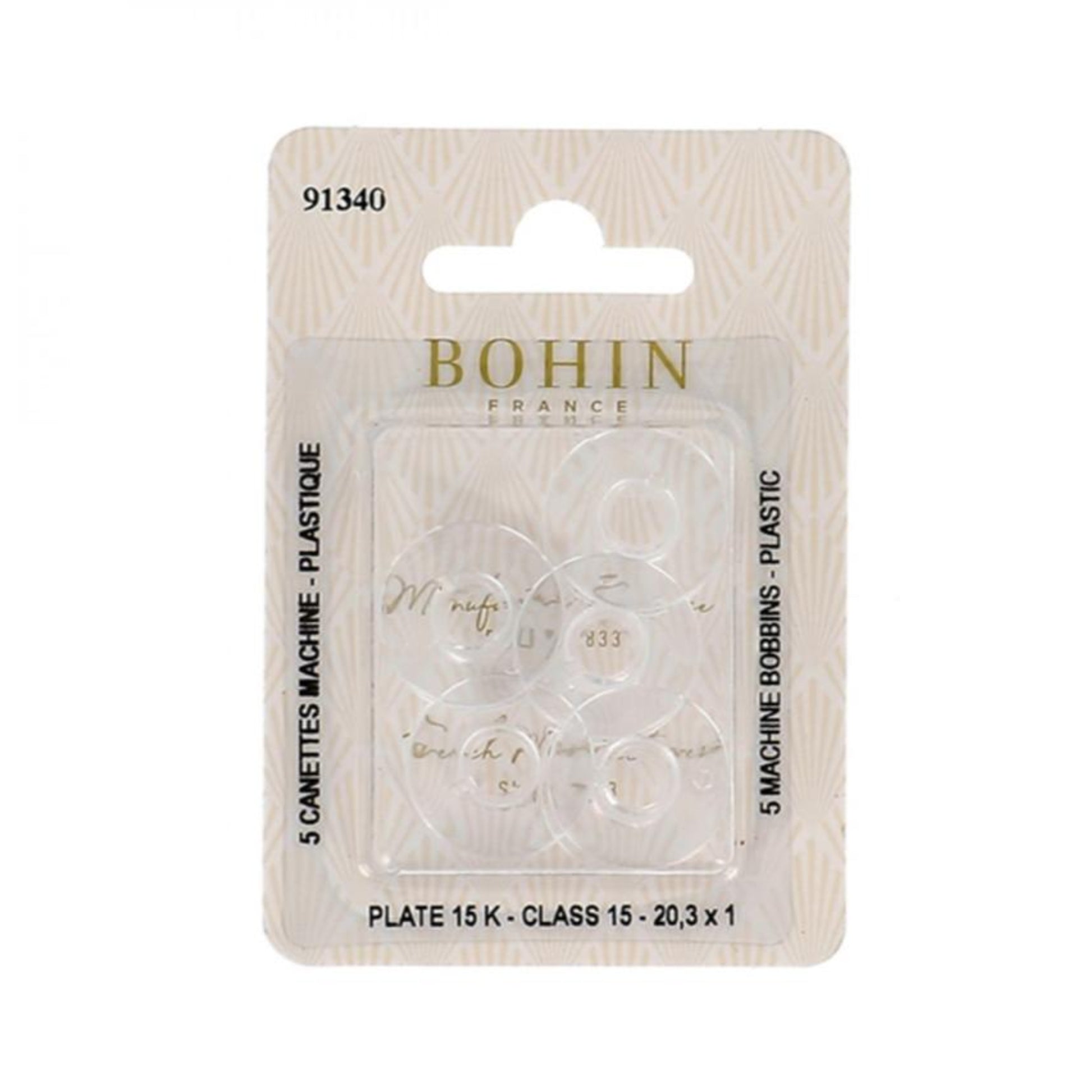 Plastic Class 15 Bobbins from Bohin