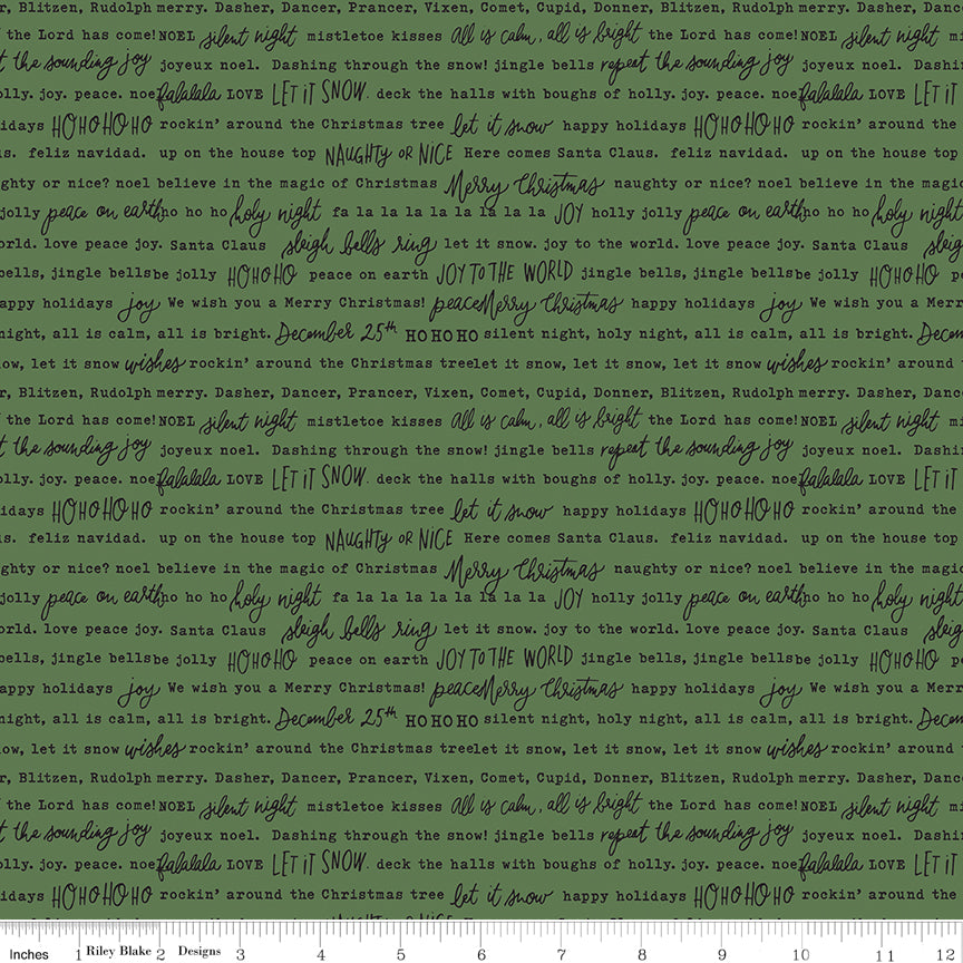 Charming Christmas Words, Green