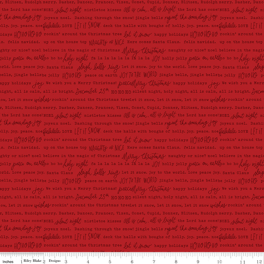 Charming Christmas Words, Red