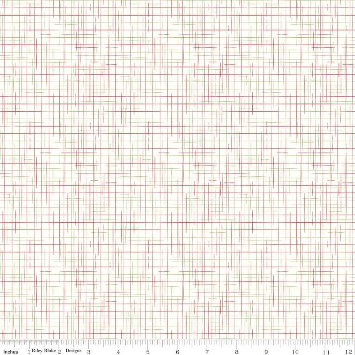 Gunny Sack fabric in White, Green, and Red