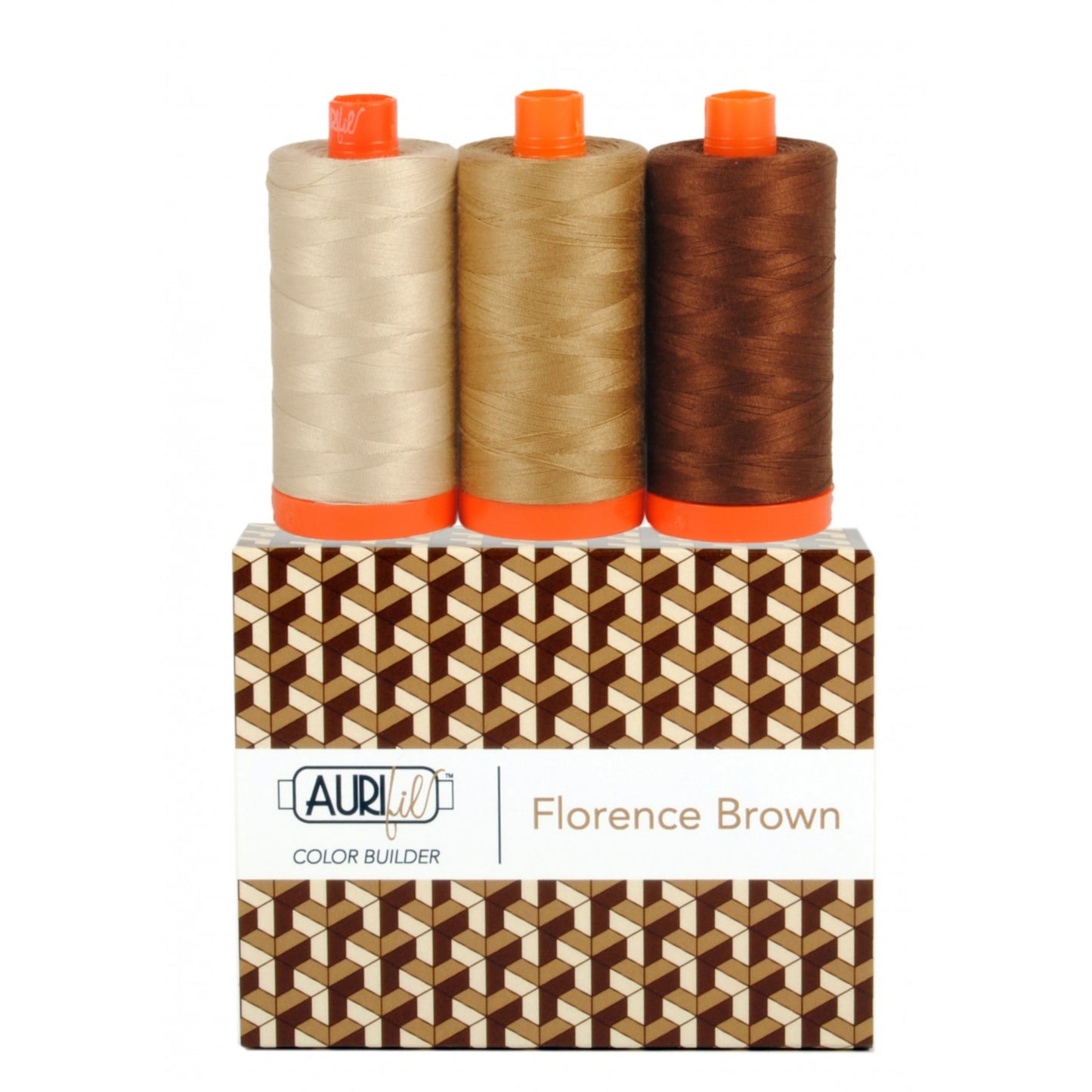 Florence Brown Aurifil Thread Set of 3 spools