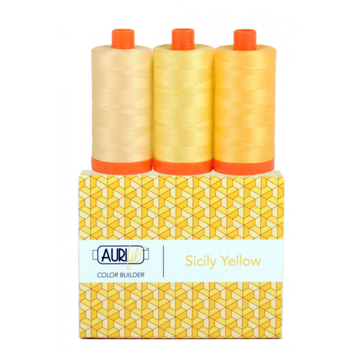 Sicily Yellow Aurifil Thread Set of 3 spools
