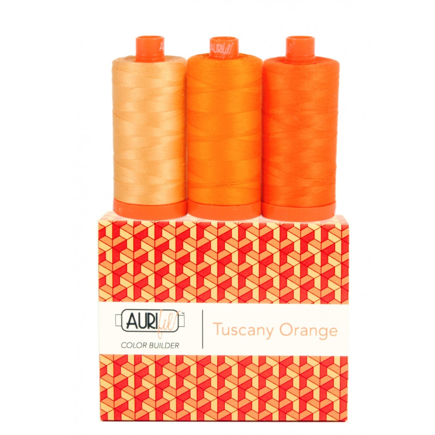 Aurfil Thread Color Builder Collection, Tuscany Orange, set of 3