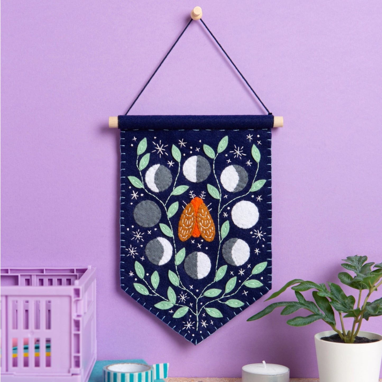 Celestial Pennant Felt Kit from Hawthorn Handmade