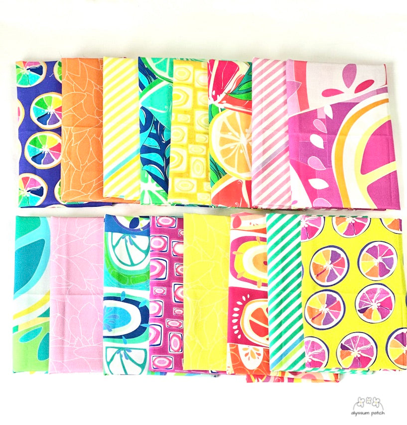 Citrus Pop Fat Quarter Bundle by RB Studios displayed