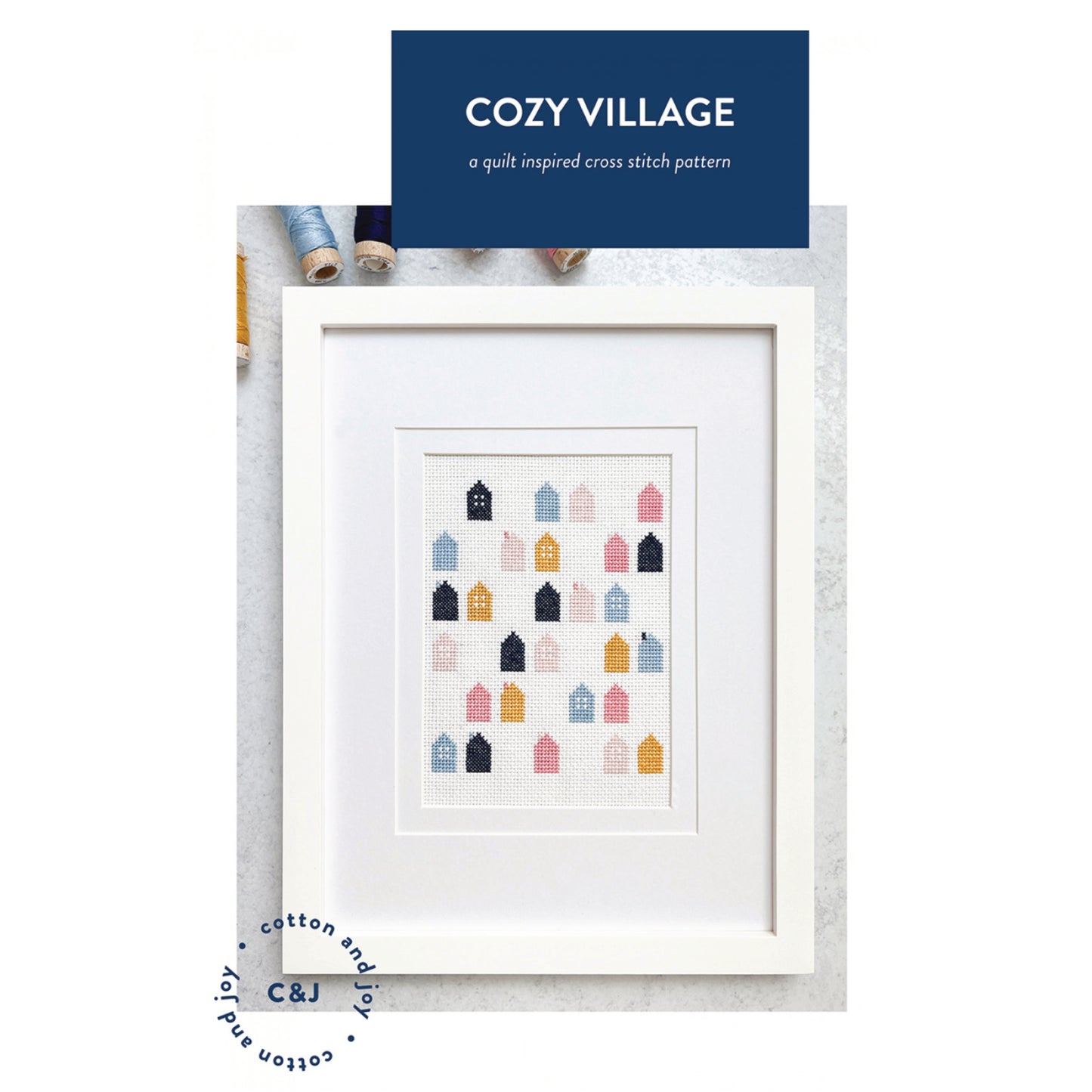 Cozy Village Cross Stitch Pattern from Cotton and Joy