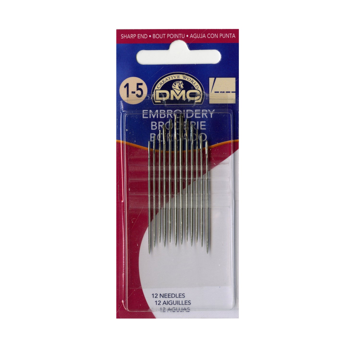 DMC Embroidery Needles, Size 1-5
