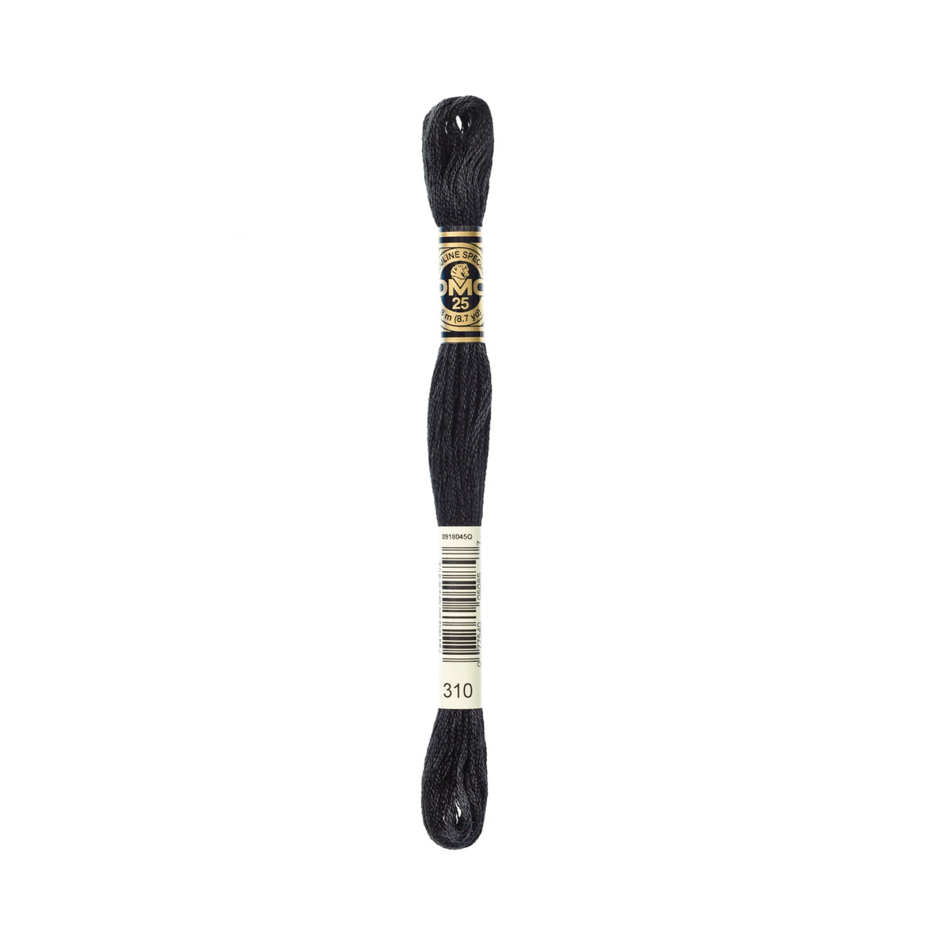 Black 310 Six Strand Embroidery Floss from DMC