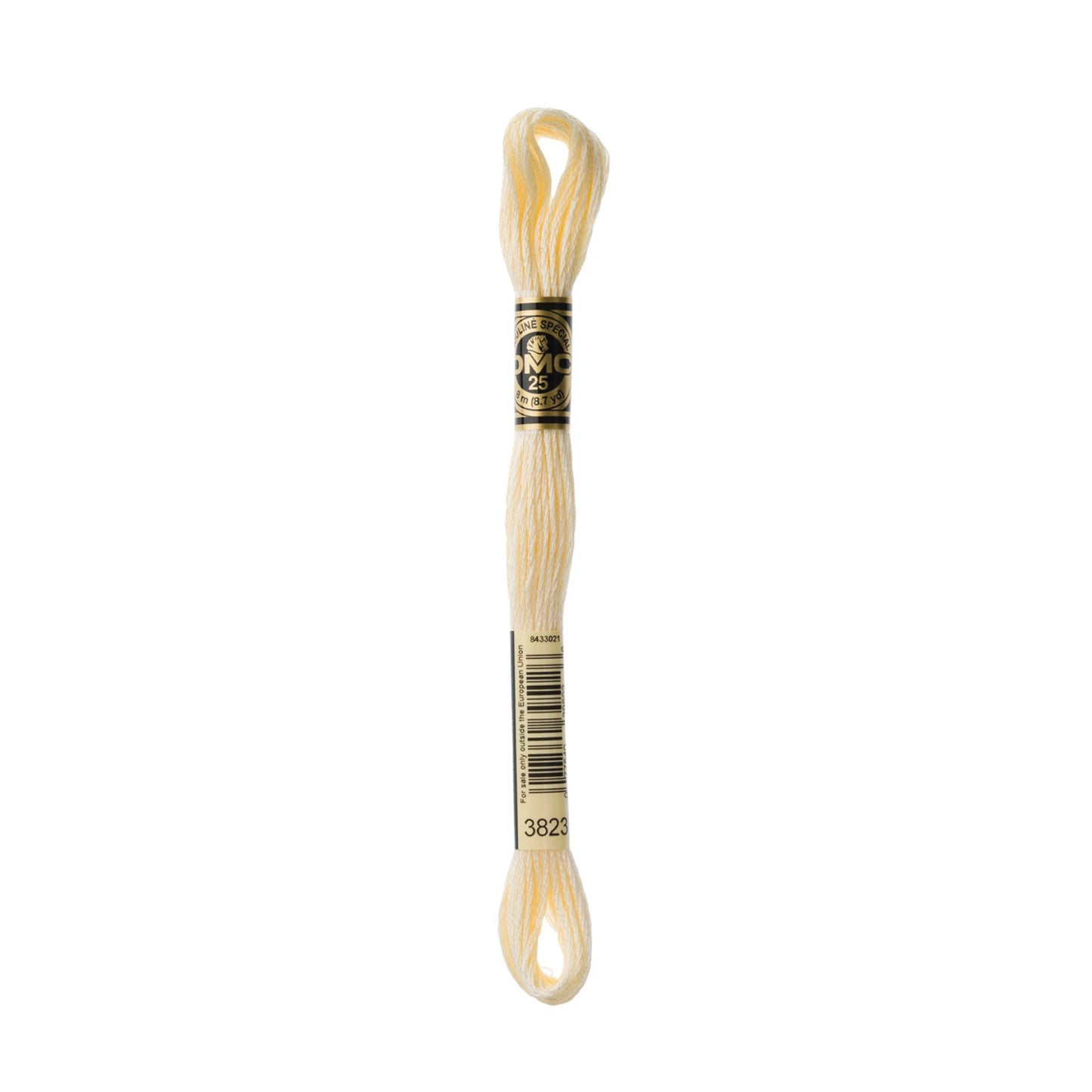 Ultra Pale Yellow 3823 Six Strand Embroidery Floss from DMC
