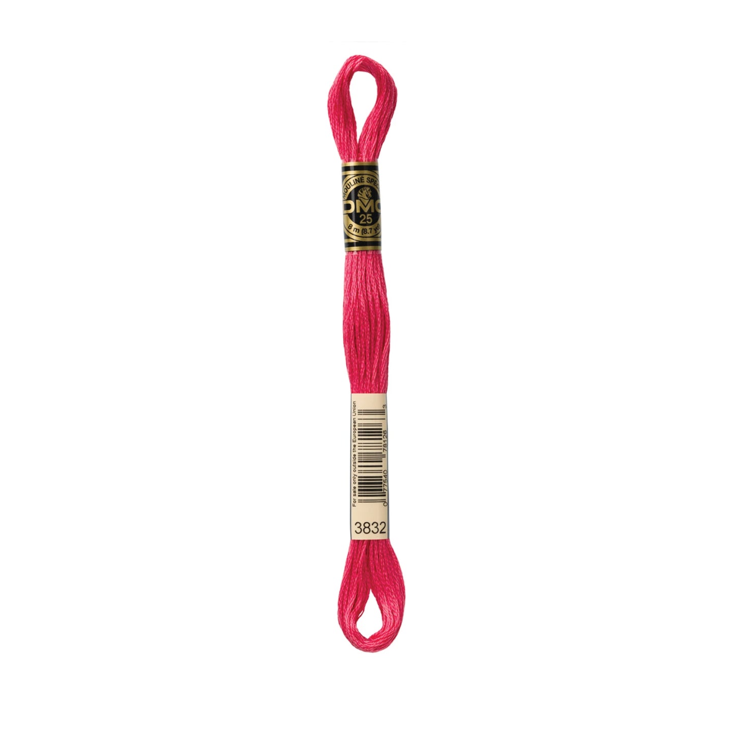 Medium Raspberry 3832 Six Strand Embroidery Floss from DMC