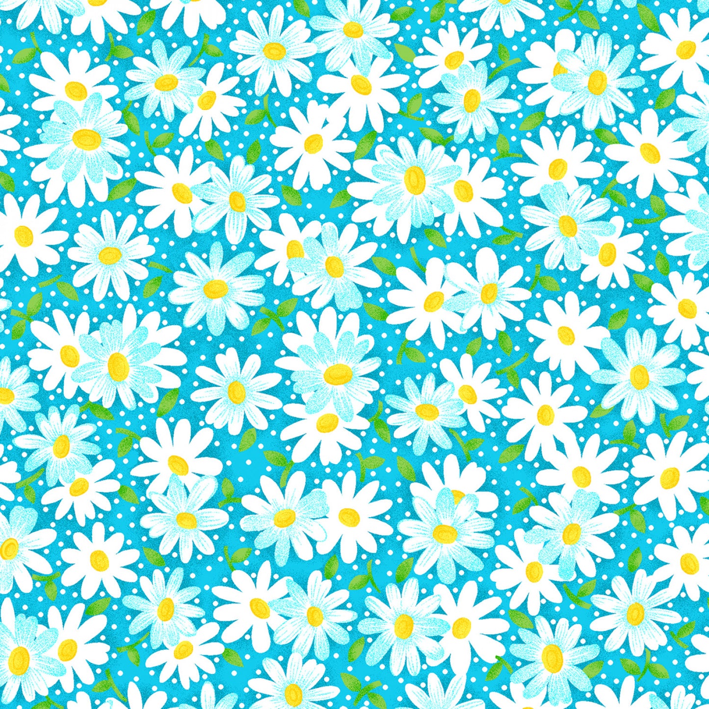 Daisy Delight Aqua from Fabric Traditions