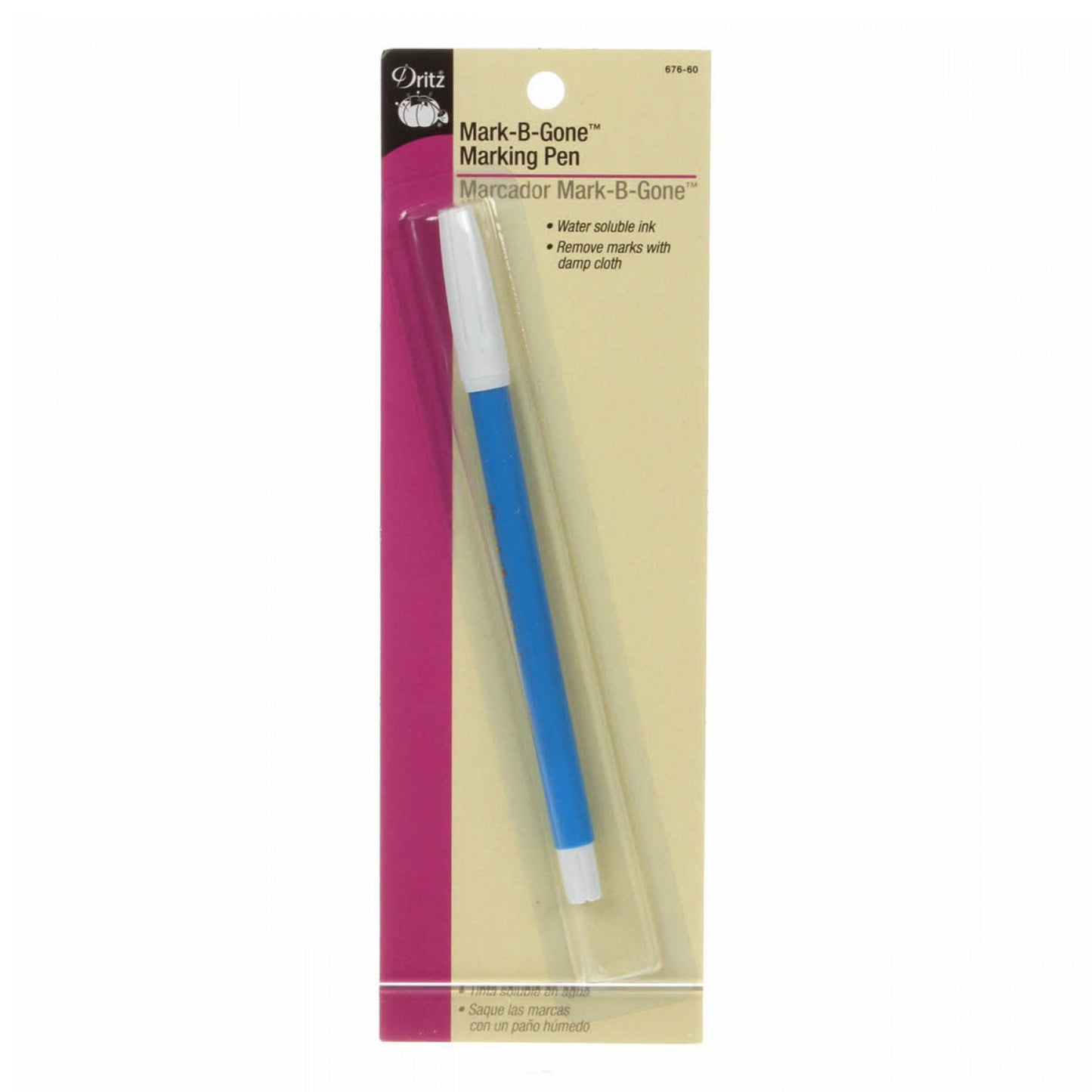 Dritz Mark B Gone Marking Pen Blue in package