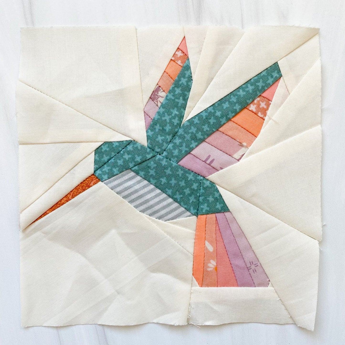 Hummingbird Foundation Paper Pieced block by Liza Taylor Handmade