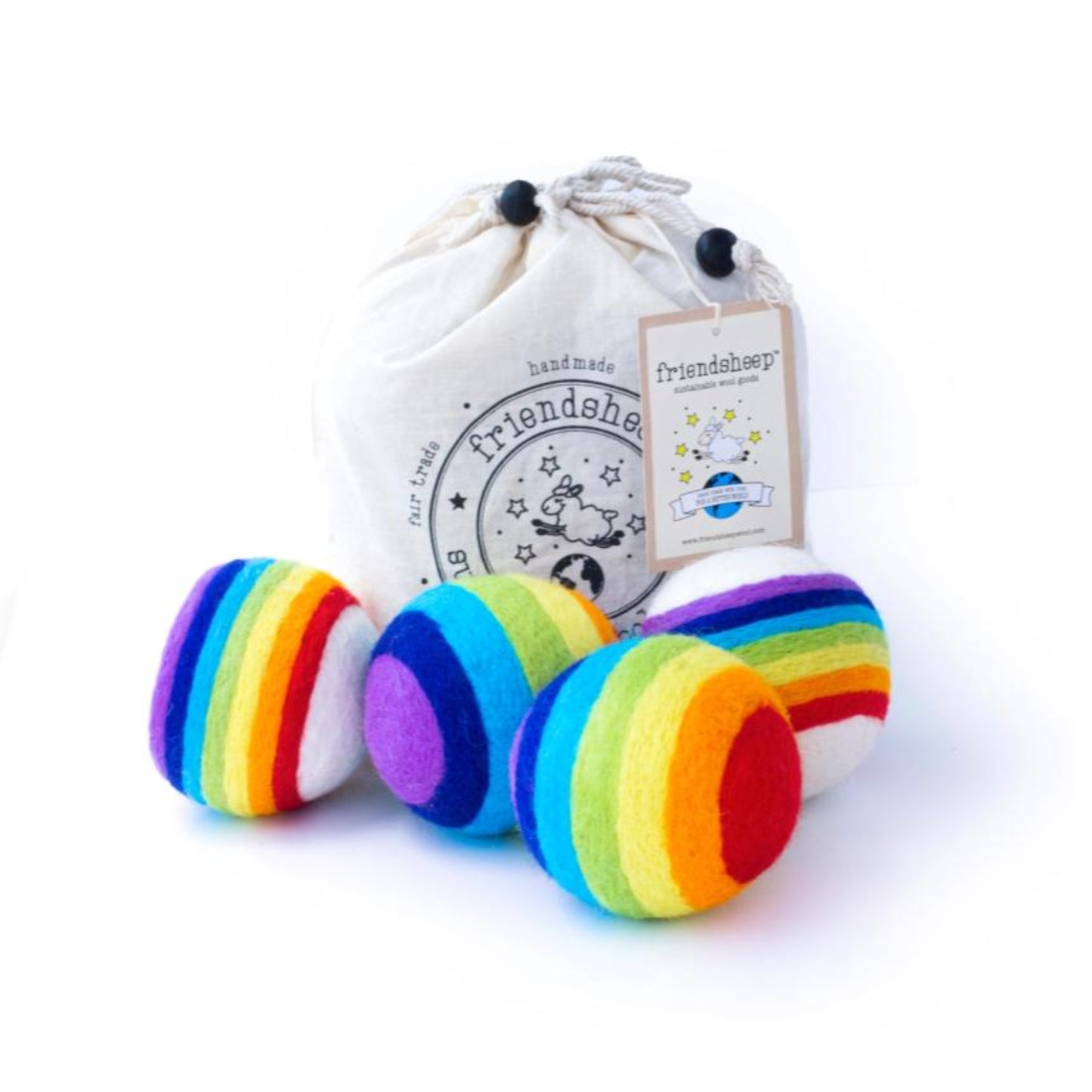 Friendsheep Disco Roller Eco Dryer Balls, Set of 4