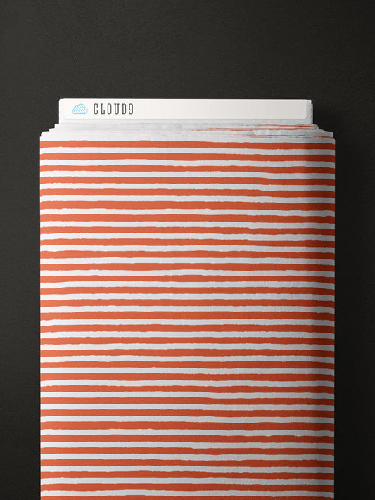 Stripes Orange White on the Bolt