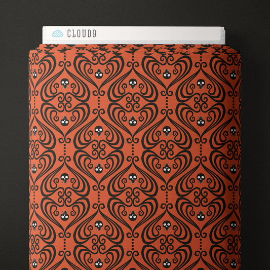 Ornaments in orange on the bolt