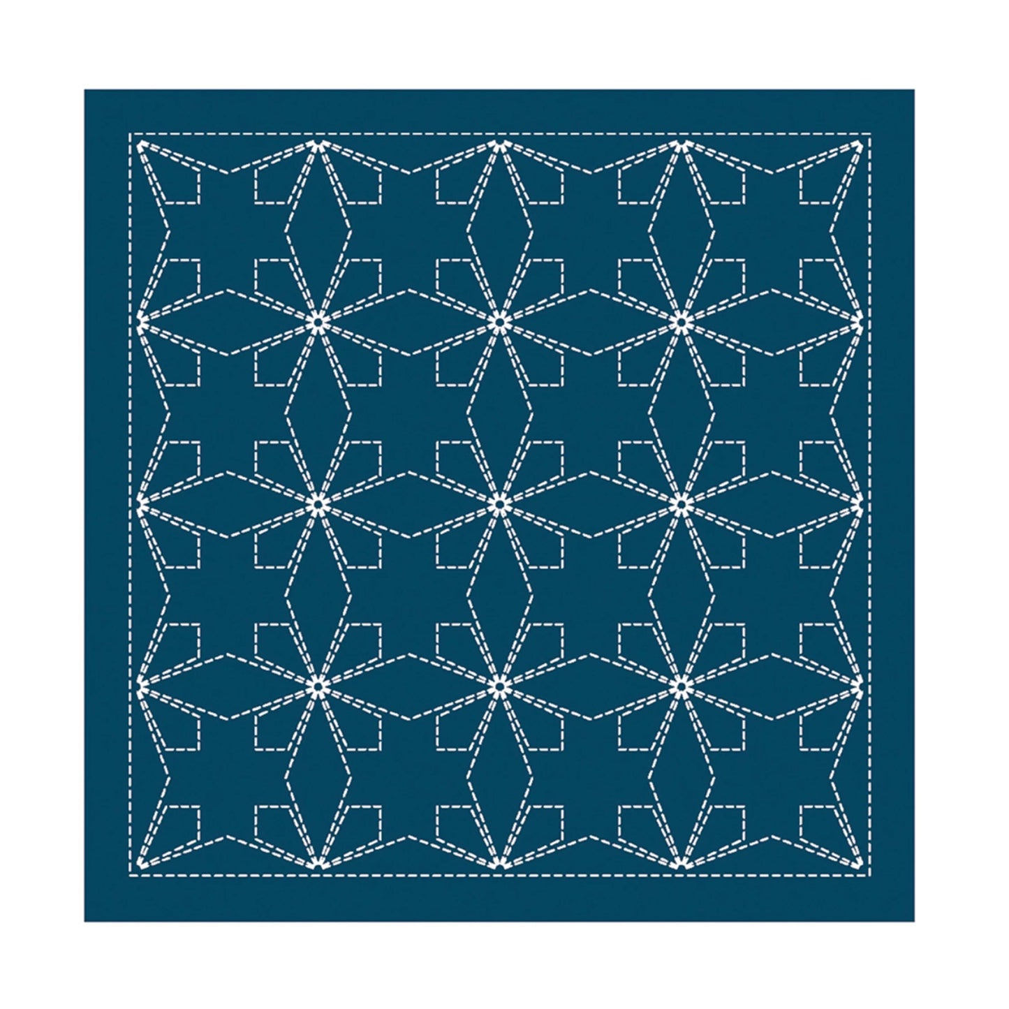 Geometric pattern on a blue background