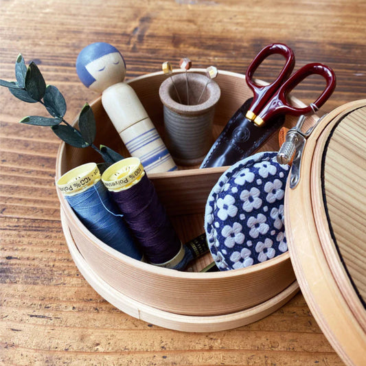 Kokeshi Doll Pin Cushion with Sewing Notions