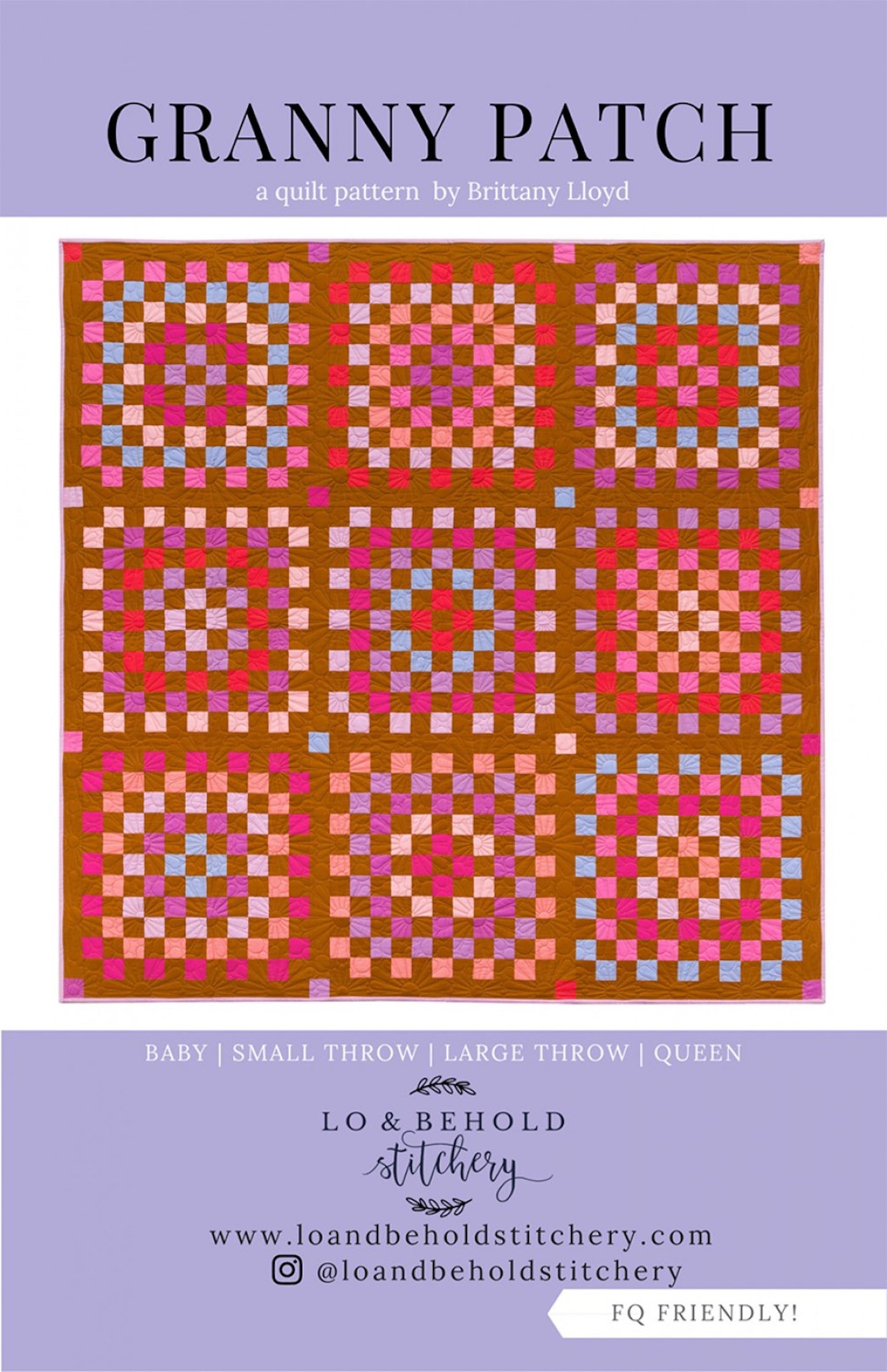 Granny Patch Quilt Pattern by Lo & Behold Stitchery Front Cover
