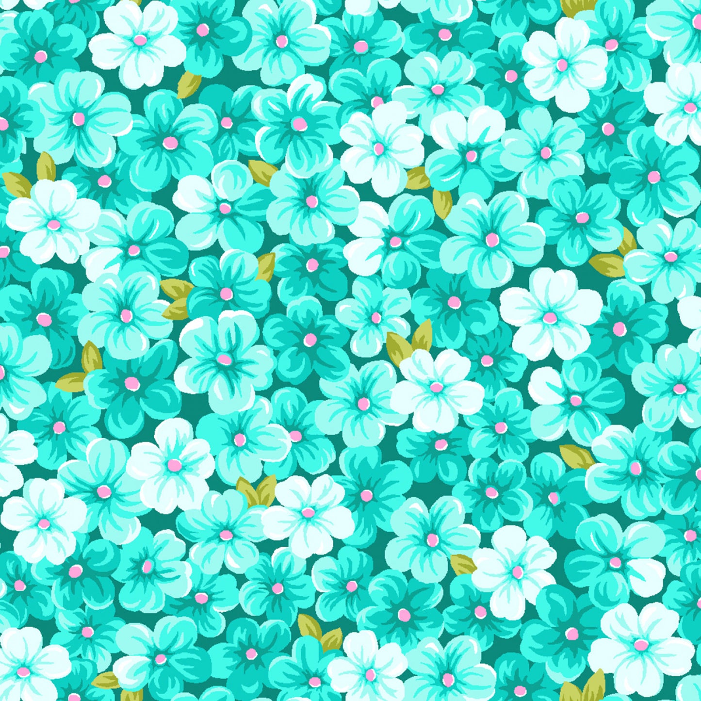 Mia Ditzy Floral Teal from Fabric Traditions