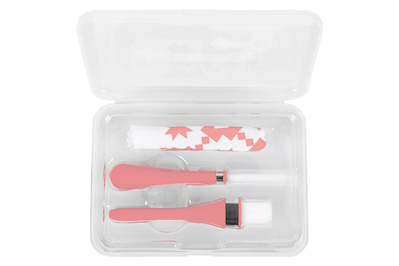 Inside Oh Sew Clean Brush & Cloth Set