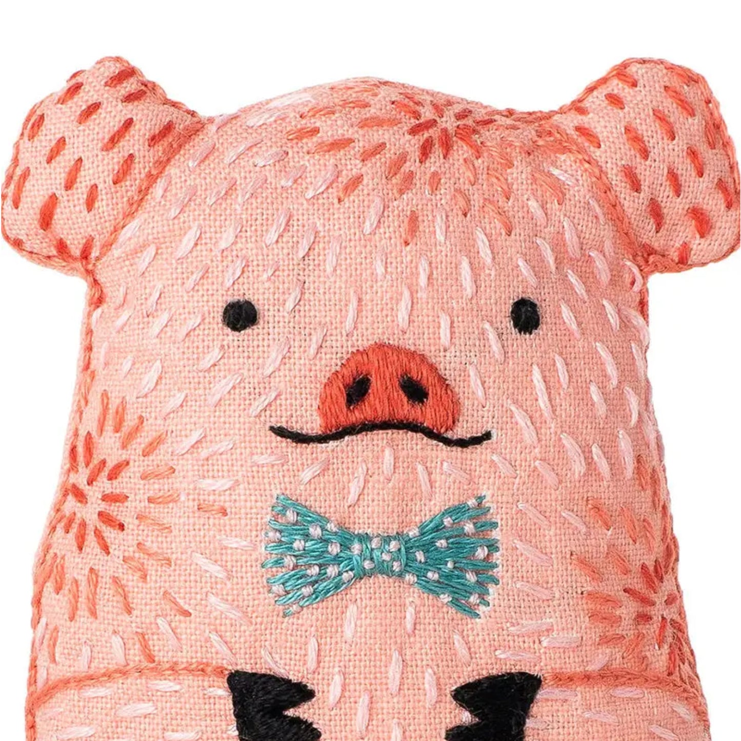 Pig DIY Embroidered Doll Kit from Kiriki