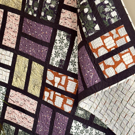 Patio Block Quilt Kit featuring the Planted Collection
