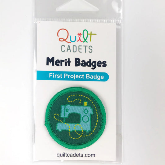 Quilt Cadets Merit Badge: First Project Badge in package